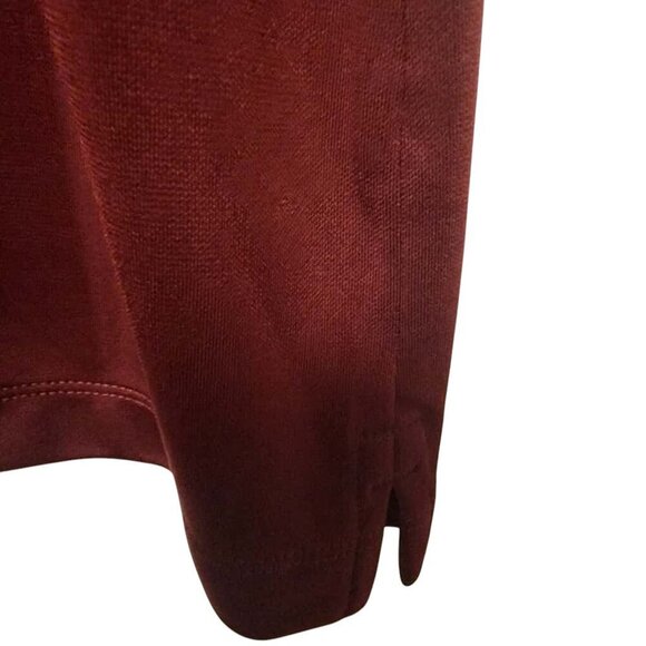 Land's End Stretchy Top Women Size 14-16 Burgundy Half Sleeve Pullover - Picture 6 of 9